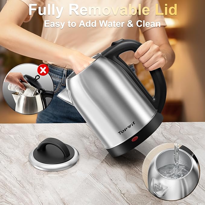 Tetera Eléctrica TopWit 2.5L Acero Inoxidable Apagado Automático miniatura 7