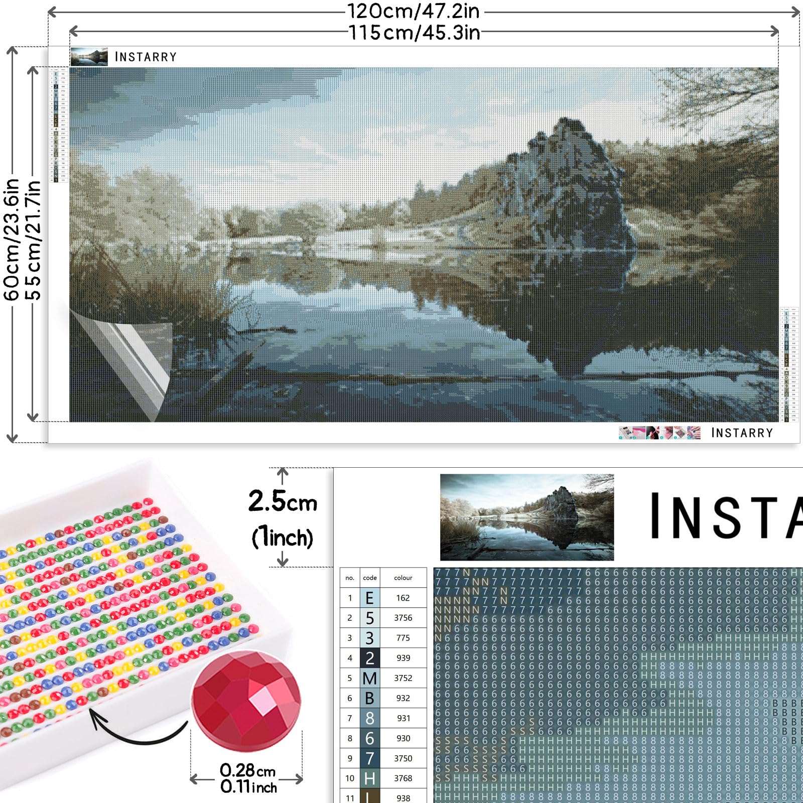 Instarry 5D Diamond Painting Kit Completo Pianeta Colorato Decorazione