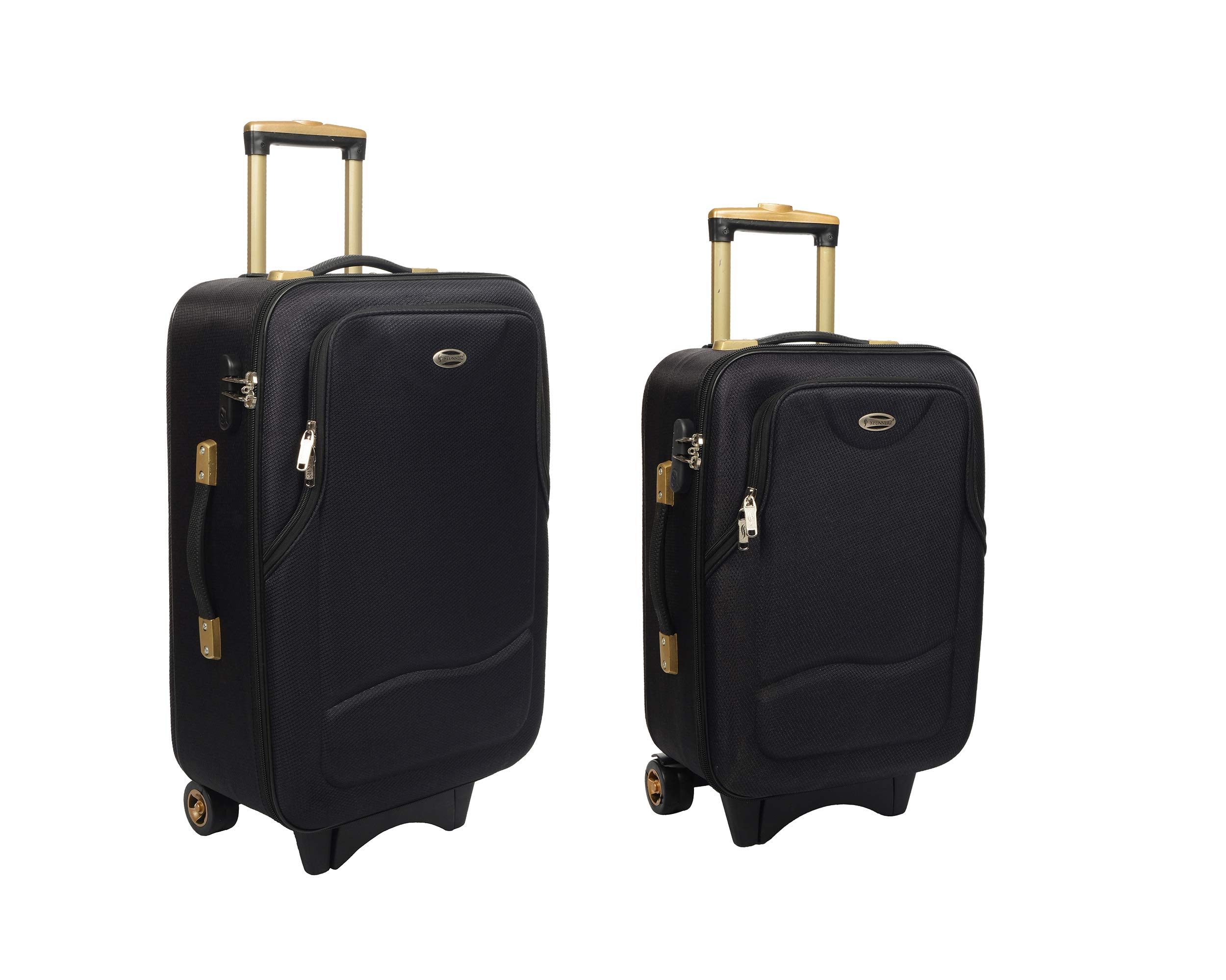 Polyester 24.01 inches Soft Check-in & Cabin Luggage Suitcase (ST-SP-Combo-20+24| Black_Black)-image-15