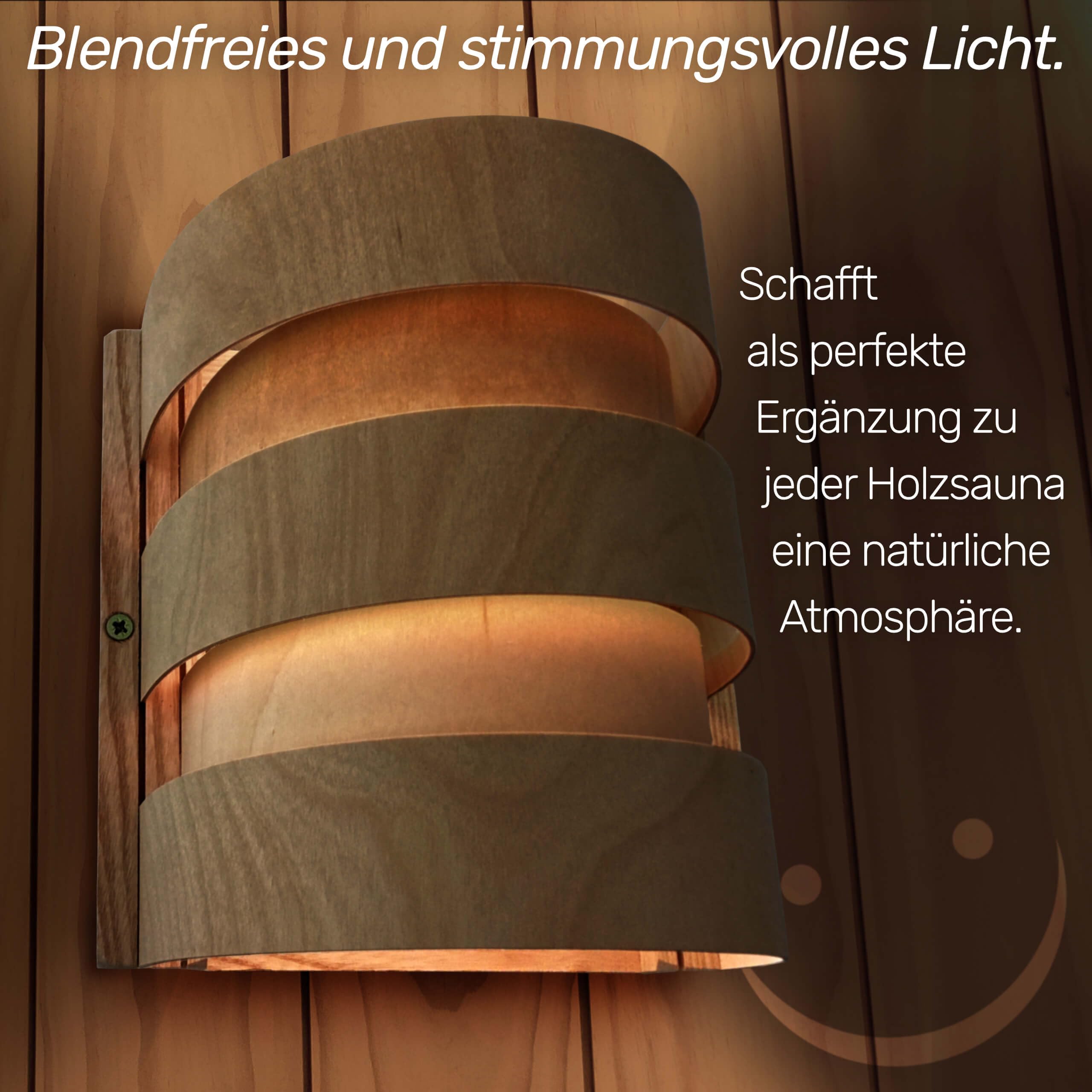 Gravidus Sauna-Lampenschirm - Ideal für entspannende Saunaerlebnisse – Halbrunde Sauna-Beleuchtung L20xB19.5xH16.5 cm