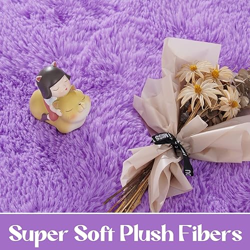 Miniatura 9 de Kimicole Alfombra de área para dormitorio, sala de estar, decoración del hogar, alfombra mullida mejorada de 5 x 8 pies para apartamento,