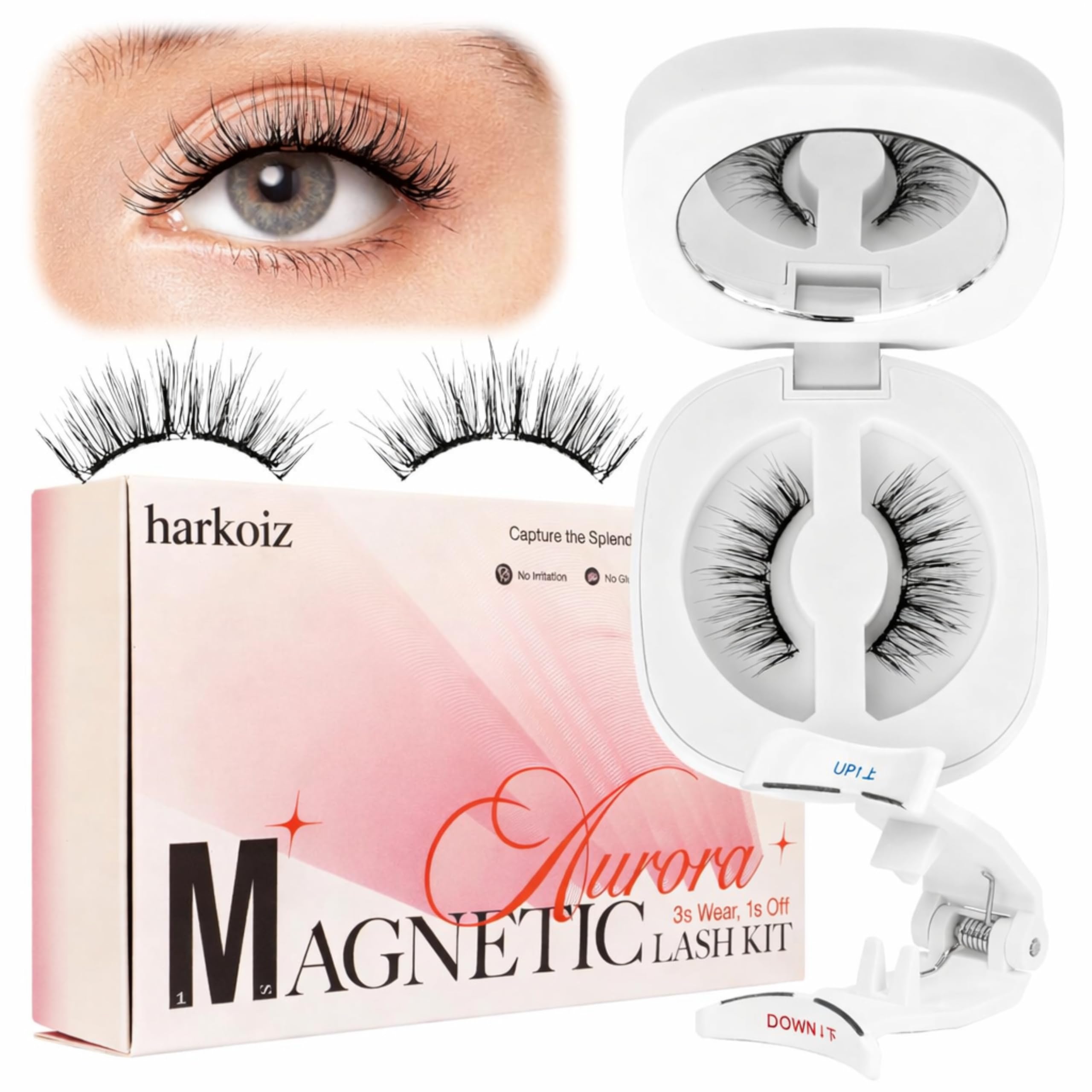 Magnetic Eyelashes Kit – Feather-Light Soft Magnet Lashes with Applicator, Ultra-Thin Bendable Strip, Reusable Natural Look False Eyelashes for Women-image-35