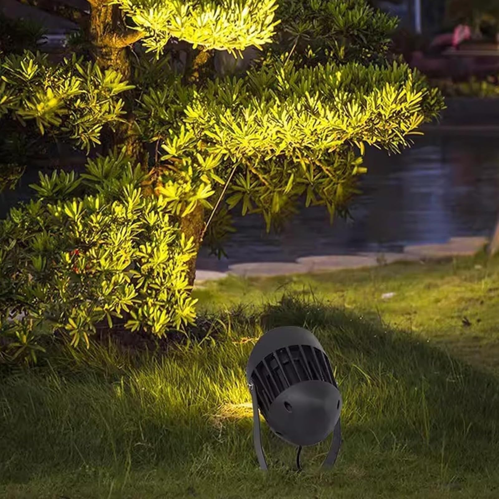 Luces LED De Paisaje For El Suelo: Luz COB Enterrada For Exteriores, Foco LED De Jardín AC220V, Focos Ajustables Impermeables IP65(White Light,30w)