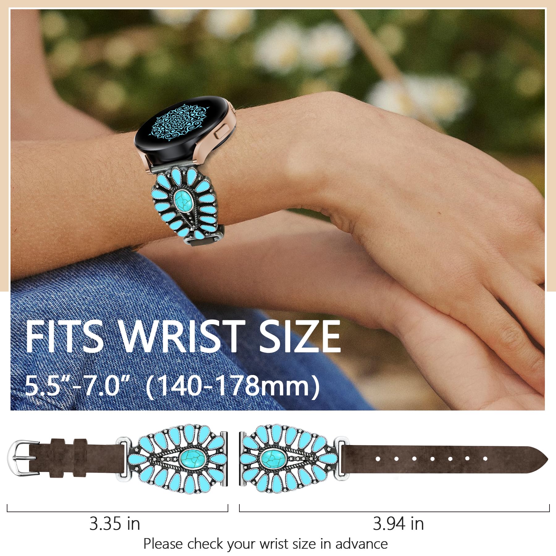 Amazon.com: JR.DM Leather Band Women Compatible with Samsung  display picture 1