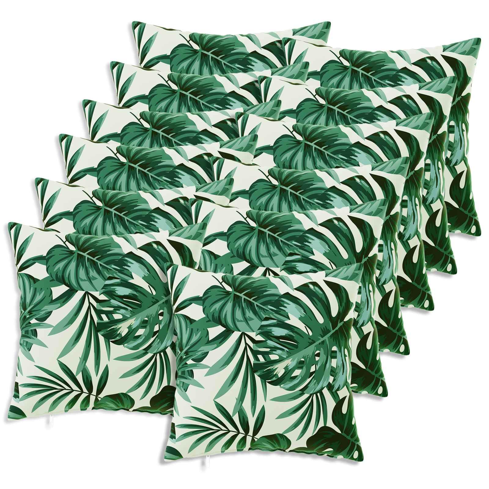 vidaXL Cushion Cover 12 pcs HEERLEN Leaf Pattern 50 x 50 cm Polyester