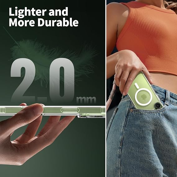 iPhone 17 Case, IDYStar Compatible MagSafe Crystal Clear Anti-Yellow Shockproof Heavy Duty Protective Slim Fit Phone Cover for iPhone 17 6.3 inch, Clear