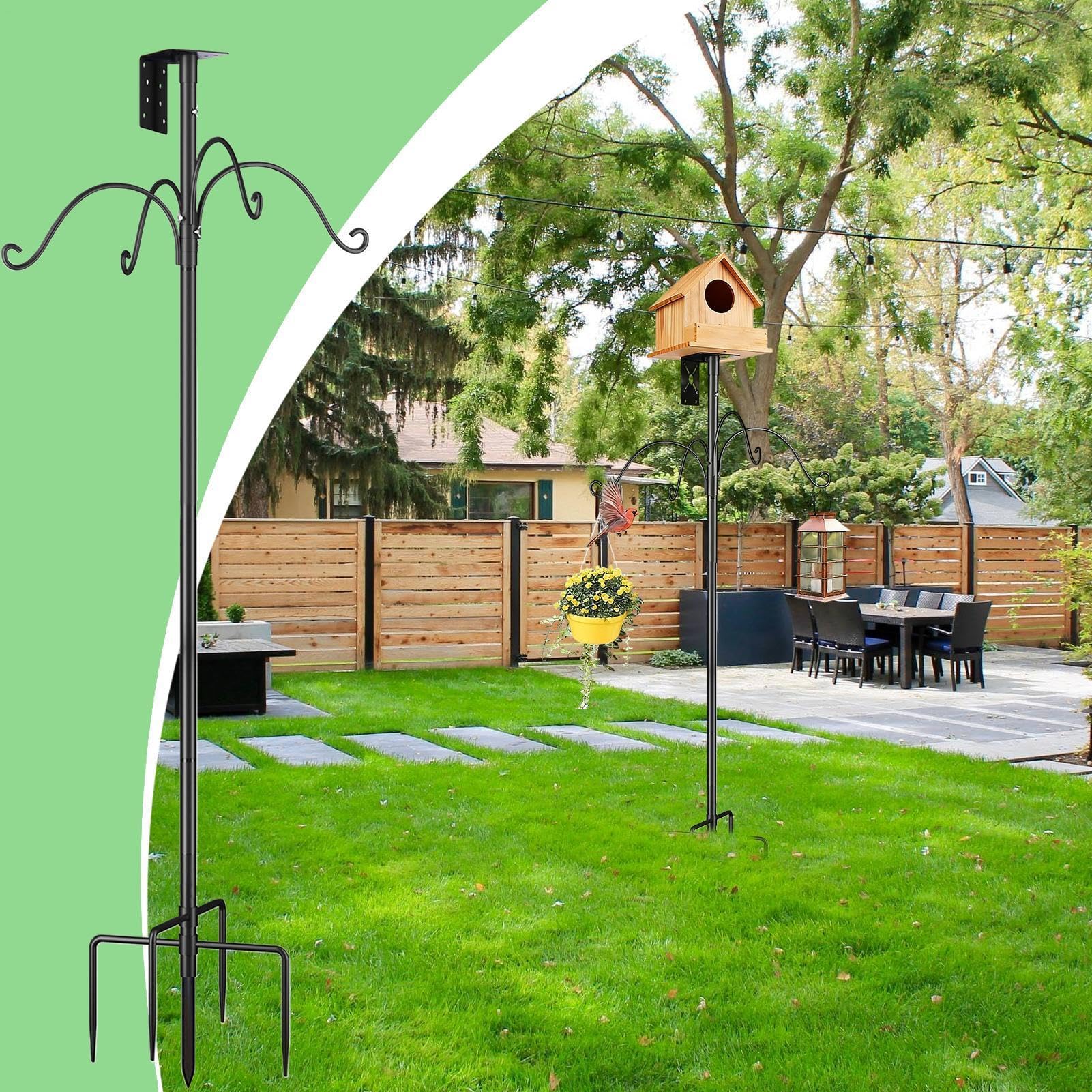 regolabile per casetta di casetta – Kit di montaggio da 76 pollici robusto supporto di nidificazione per colibrì | Ideale per esterni prato giardino pianta protezione dagli scoiattoli Stazione