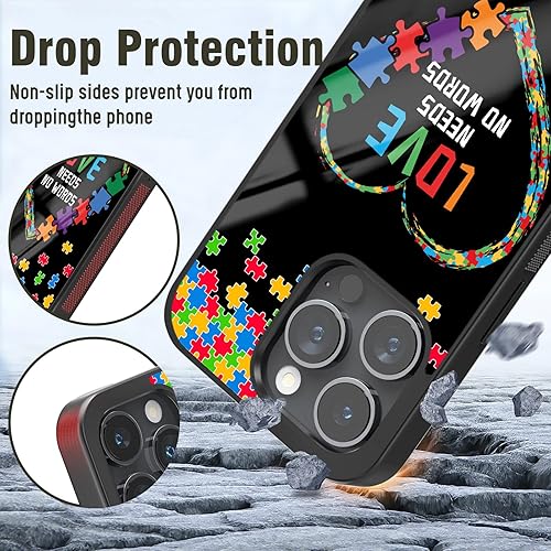 Miniatura 9 de Fundas para teléfono de concienciación autista para padres, diseño de arcoíris, I Love Someone, aplicable con Samsung Galaxy A02 A03 A10 A13 A42 A51