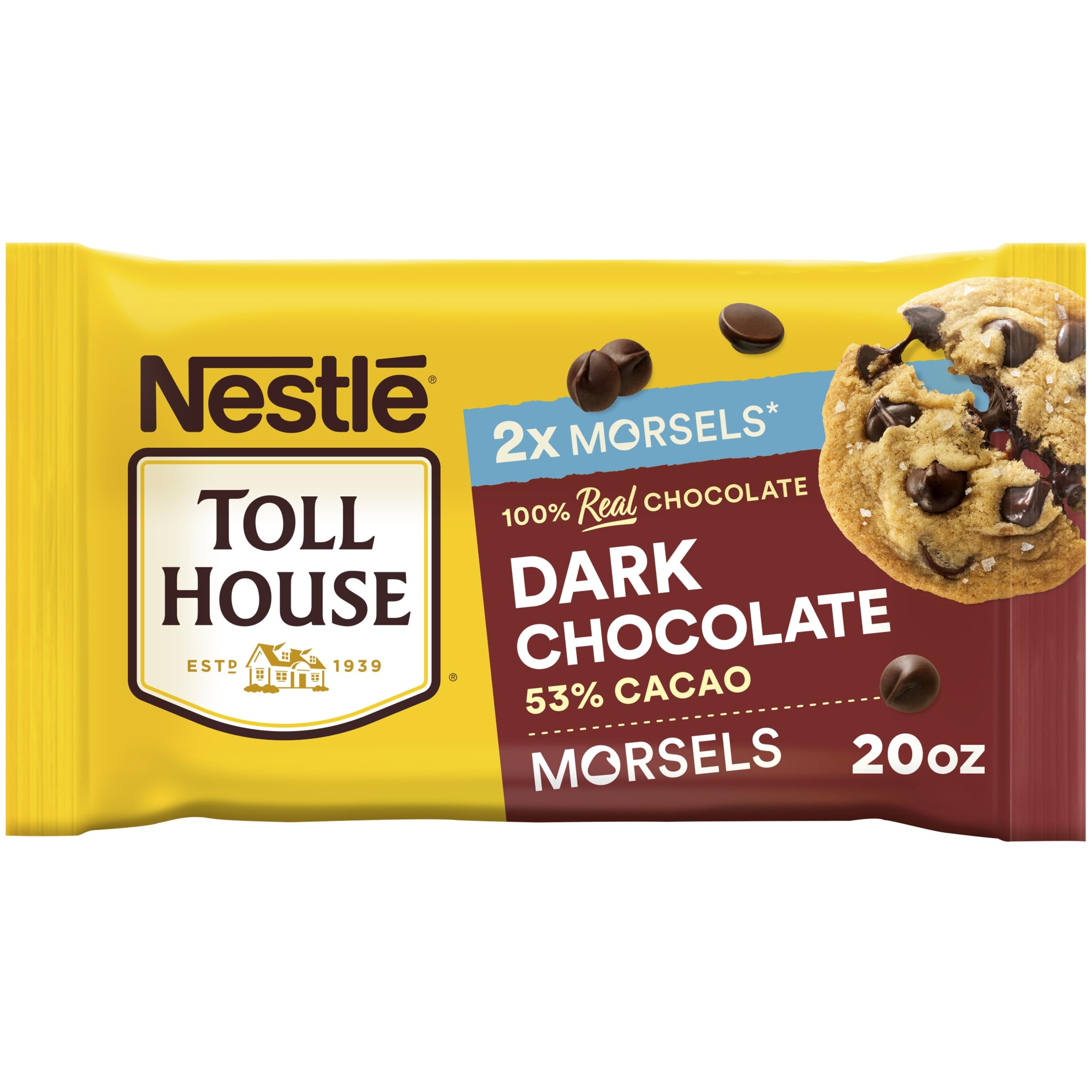 Nestle Toll House Dark Chocolate Morsels, Dark Chocolate Chips, Toll House Morsels 20 oz
