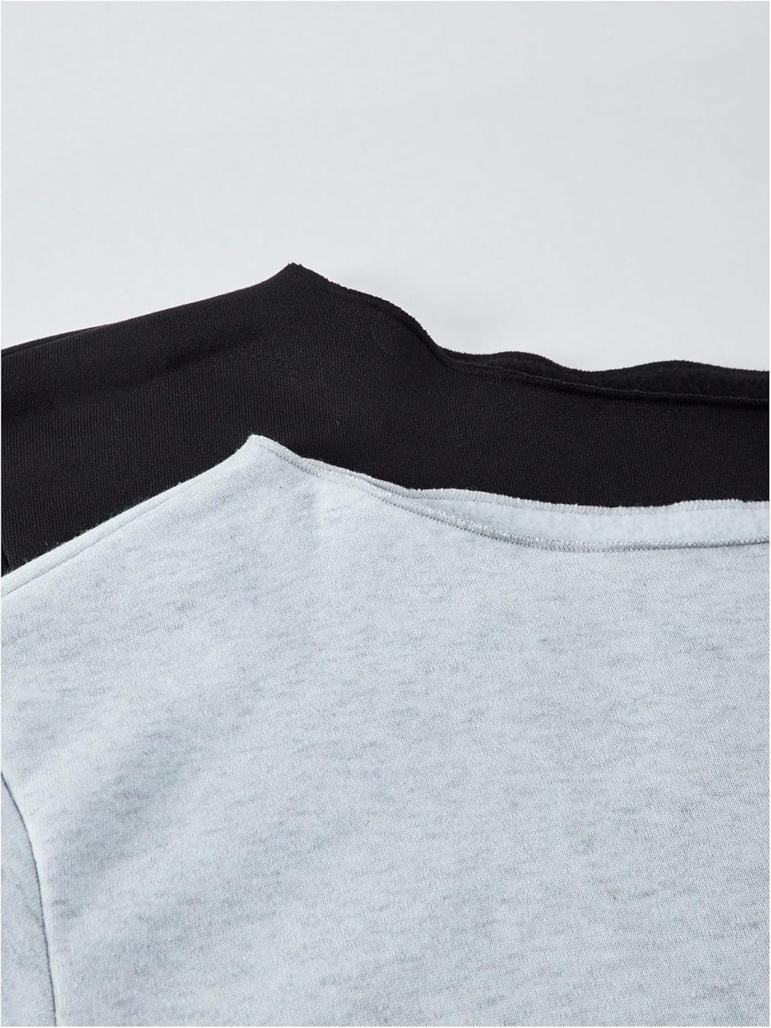 Girl's Long Sleeve Off The Shoulder Sweatshirts Tops Casual Pullover Tops Fall Outfits 2 Packs - Image 3