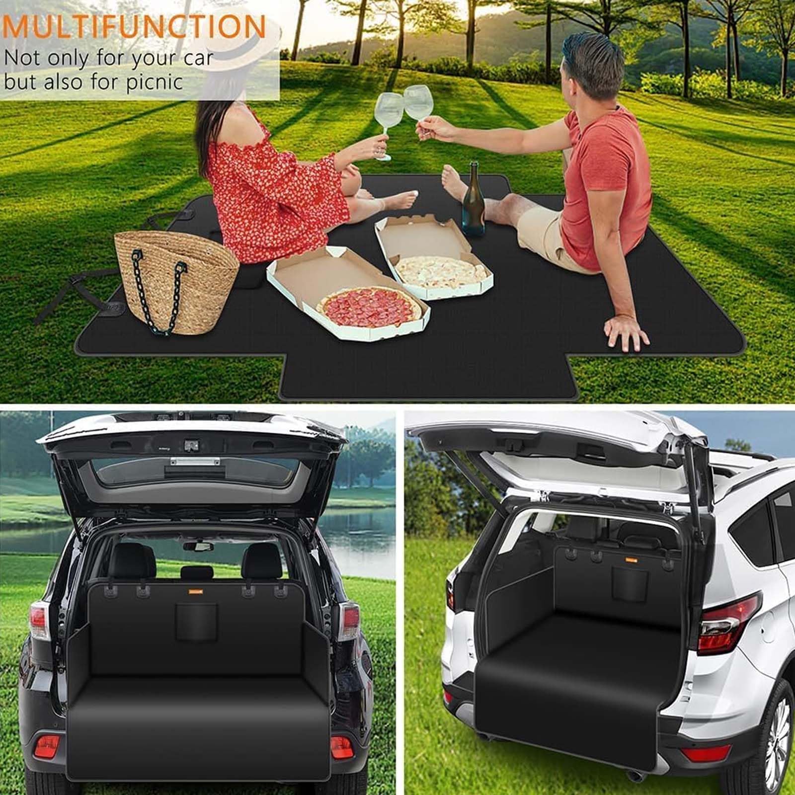 Tappetino per Cani per Auto per Auto Rückbank INKL. Seitenschutz, Telo Bagagliaio Auto per Cani Impermeabile Telo Cane Auto Bagagliaio Auto Accessori