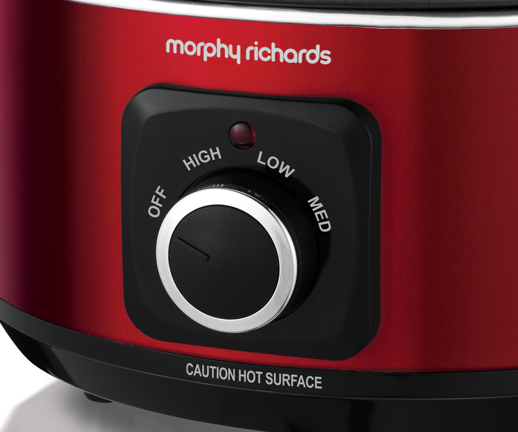Morphy Richards Sear and Stew 460014 - Olla de cocción Lenta (3,5 l), Color Rojo