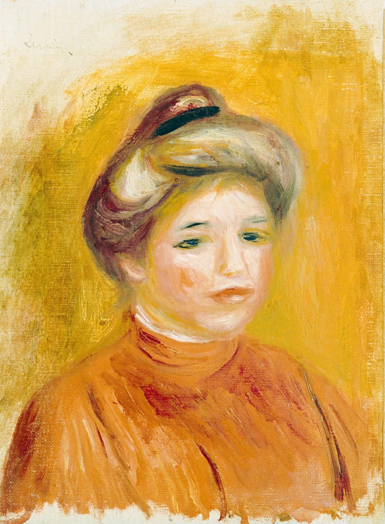 SERENDIPITP Retro Picture Poster Wall Art Pictures Painting Unbekanntes Bild by Pierre Auguste Renoir Wall Art Canvas Print for Wall Decor 60x90cm