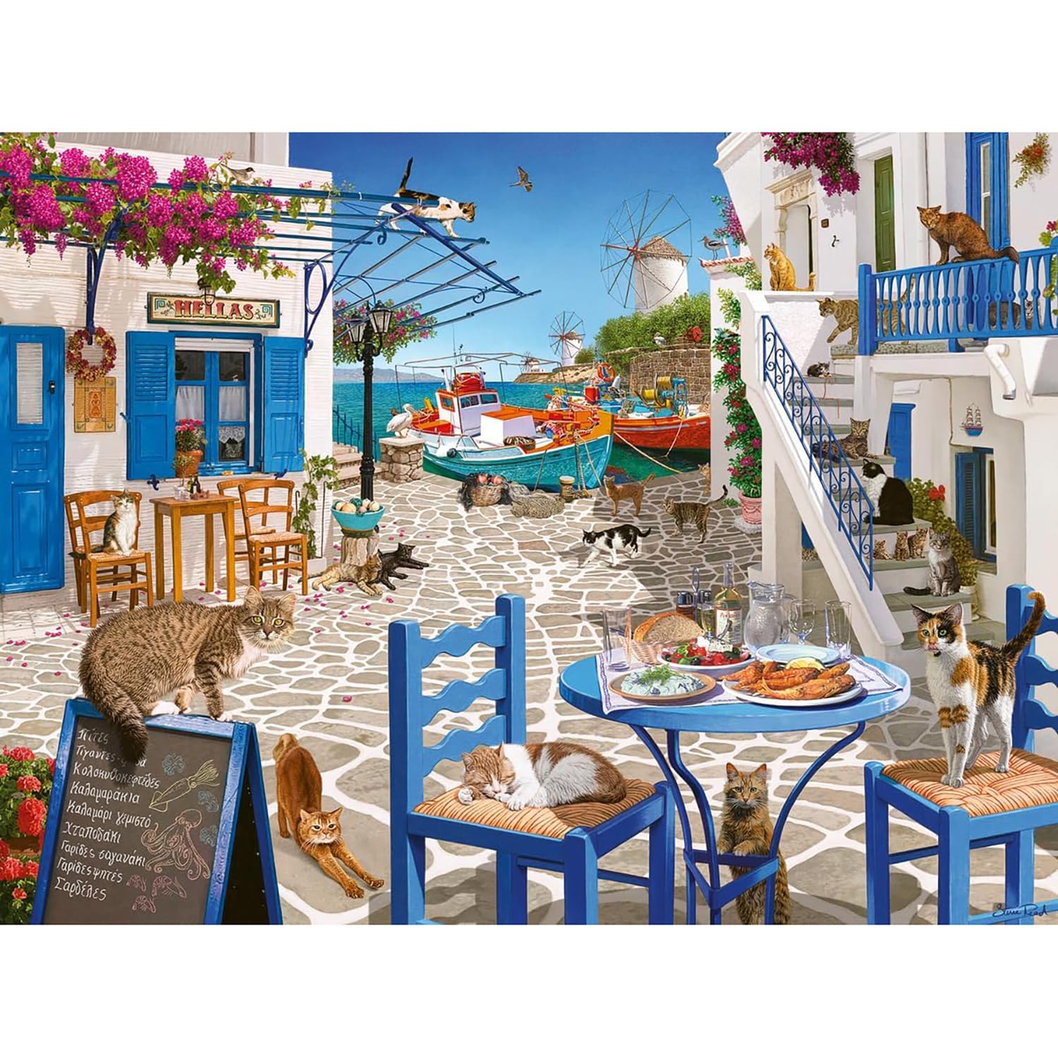 Ravensburger Cats of Mykonos 1500 Piece Jigsaw Puzzle | Great Group Activity | Renowned Brand | FSC-Certified Material - Image 2