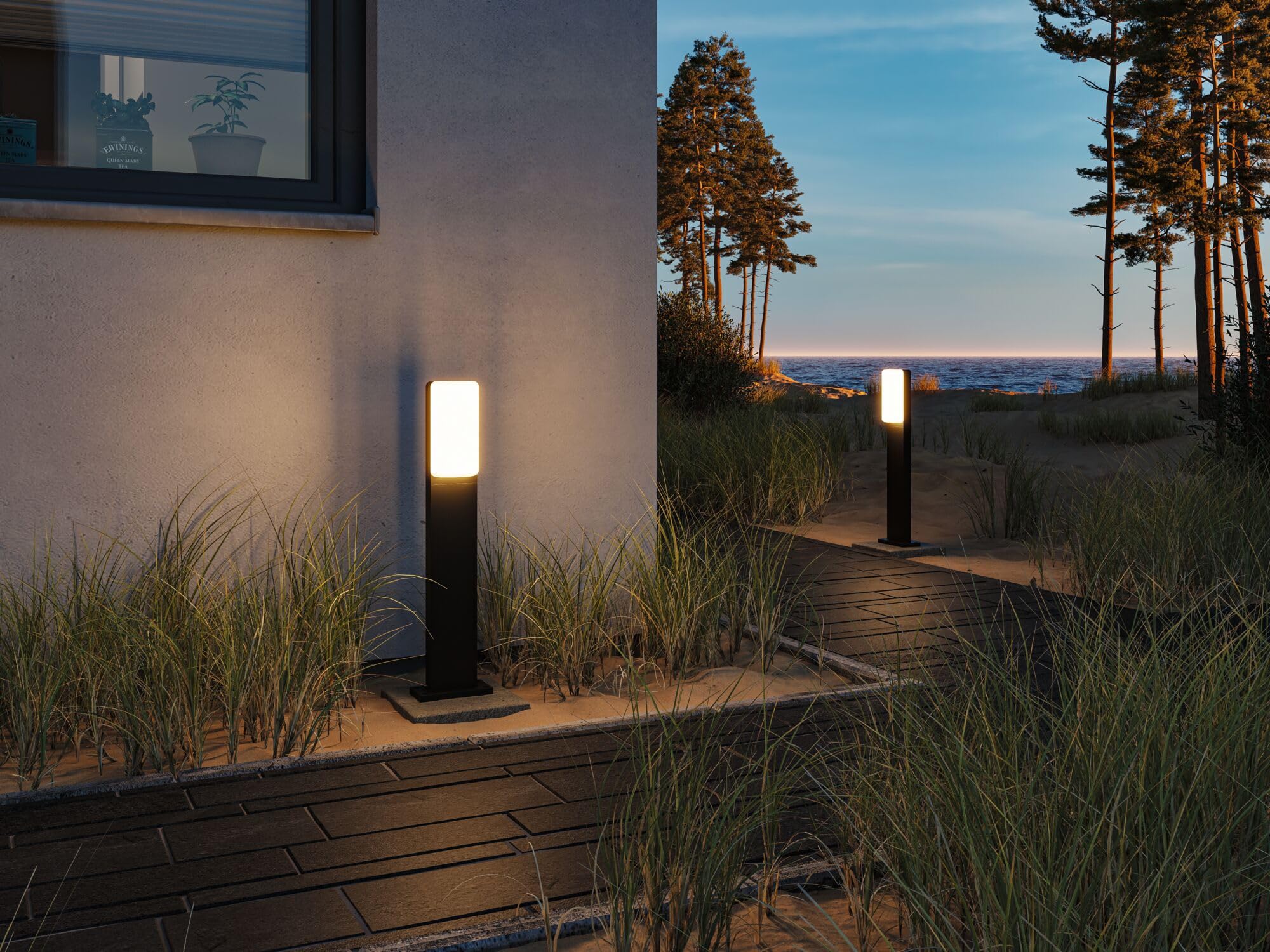Paulmann 94852 Paletto d’illuminazione LED Bonnie IP44 600mm 3000K 8,5W 560lm 230V antracite alluminio apparecchio per esterni