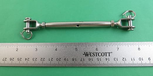 Tensor de acero inoxidable 316 tipo E M5 para amarre, quijada y quijada, grado marino miniatura 3