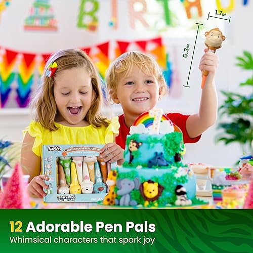 Vista 30 de BUNMO, Squishy Scribblers - Bolígrafos geniales, bonitos, Kawaii, esponjosos, para niños, niñas y adolescentes Animales lindos