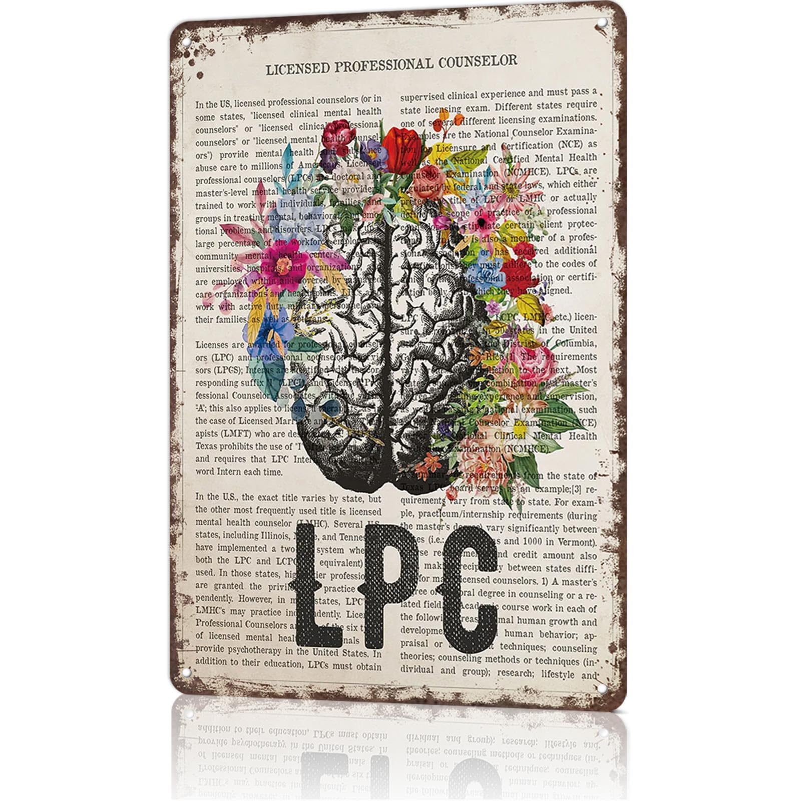 KWQDOZF Funny Metal Sign Lpc Graduation Vintage Tin Signs Poster For Home Room Bedroom Office Decor 8x12inch