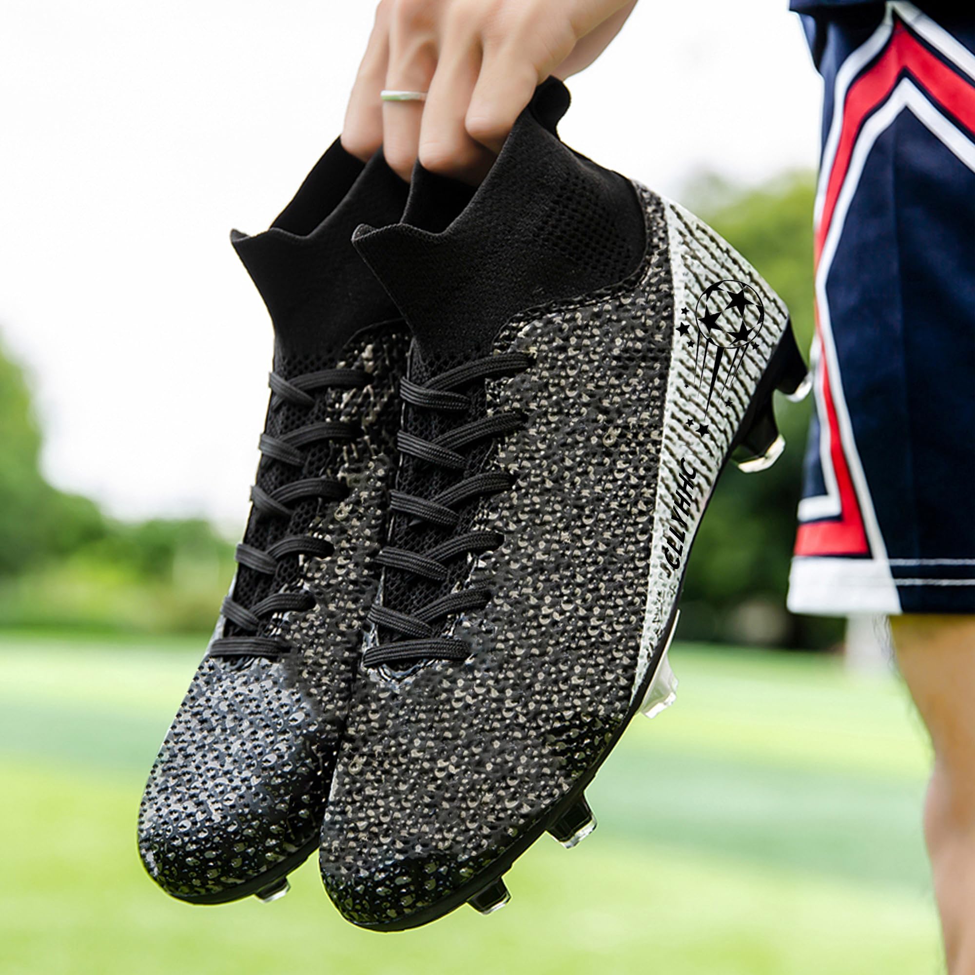 Men's Soccer Shoes Football Cleats Training Athletic Shoe for AG/FG Outdoor/Indoor Women Professional Sneaker