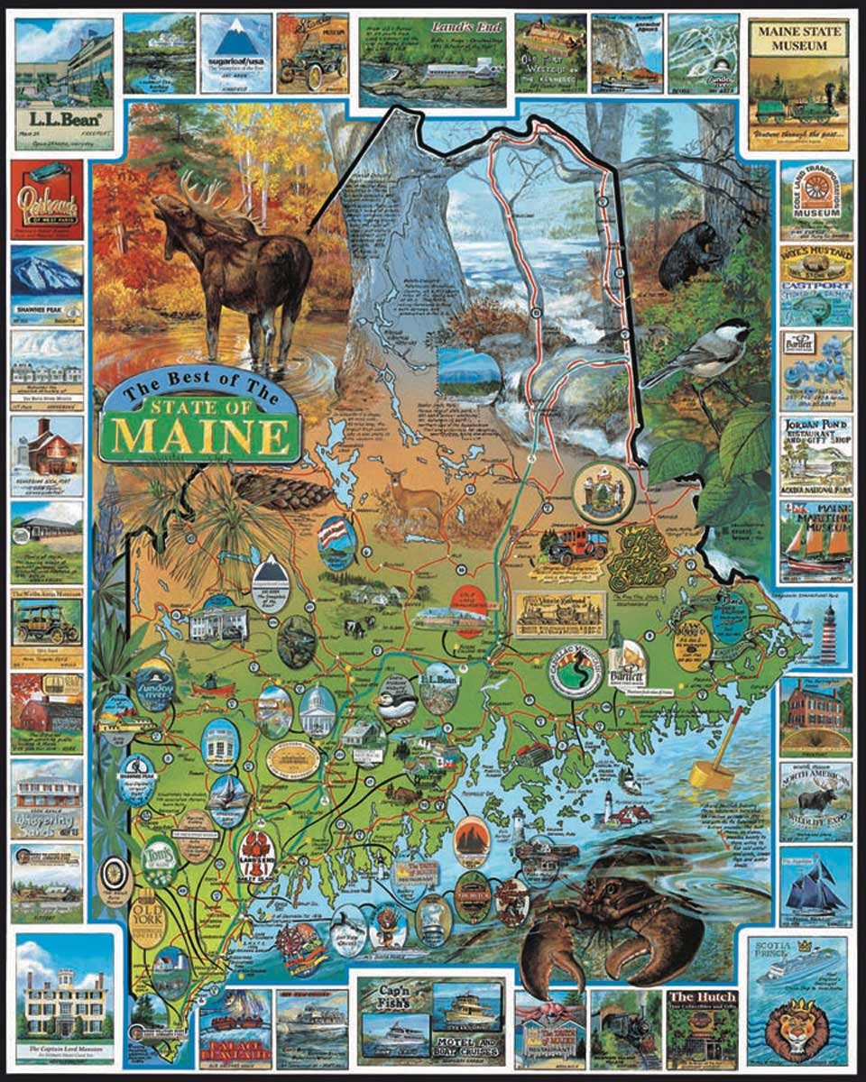 White Mountain Puzzles Best of Maine - 1000 Piece Jigsaw Puzzle