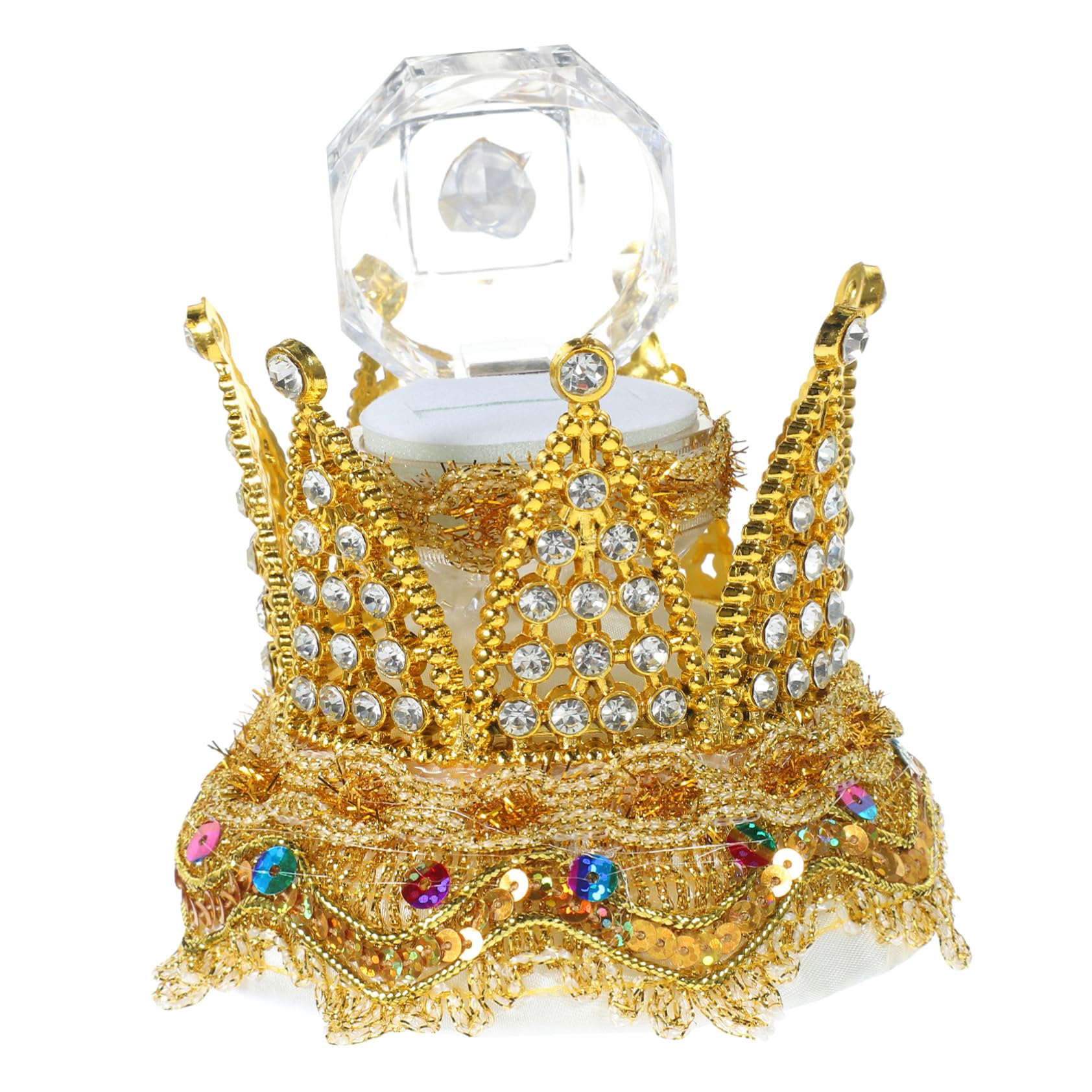 Zerodeko Zerodeko Caja Caja Del Anillo Soporte De Anillo De Metal Joyero De Cristal Caso De Joyería Joyero Con Bisagras Joyero Para Anillos Organizador Bisuteria Boda Novia Almohada De Anillo Pu