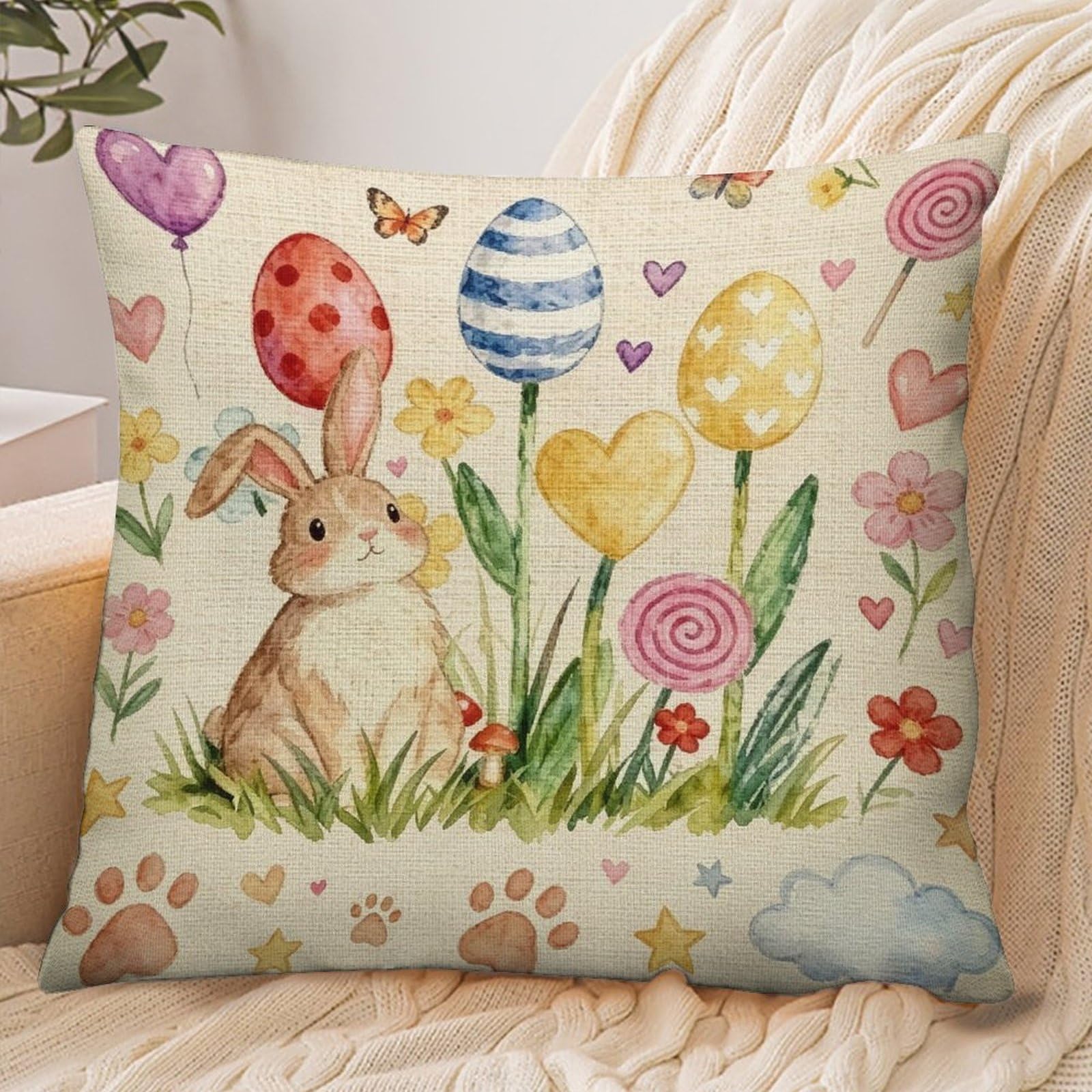 Fekiloot Style Little Bunny Pillowcase Pillow Sham Pillow Case
