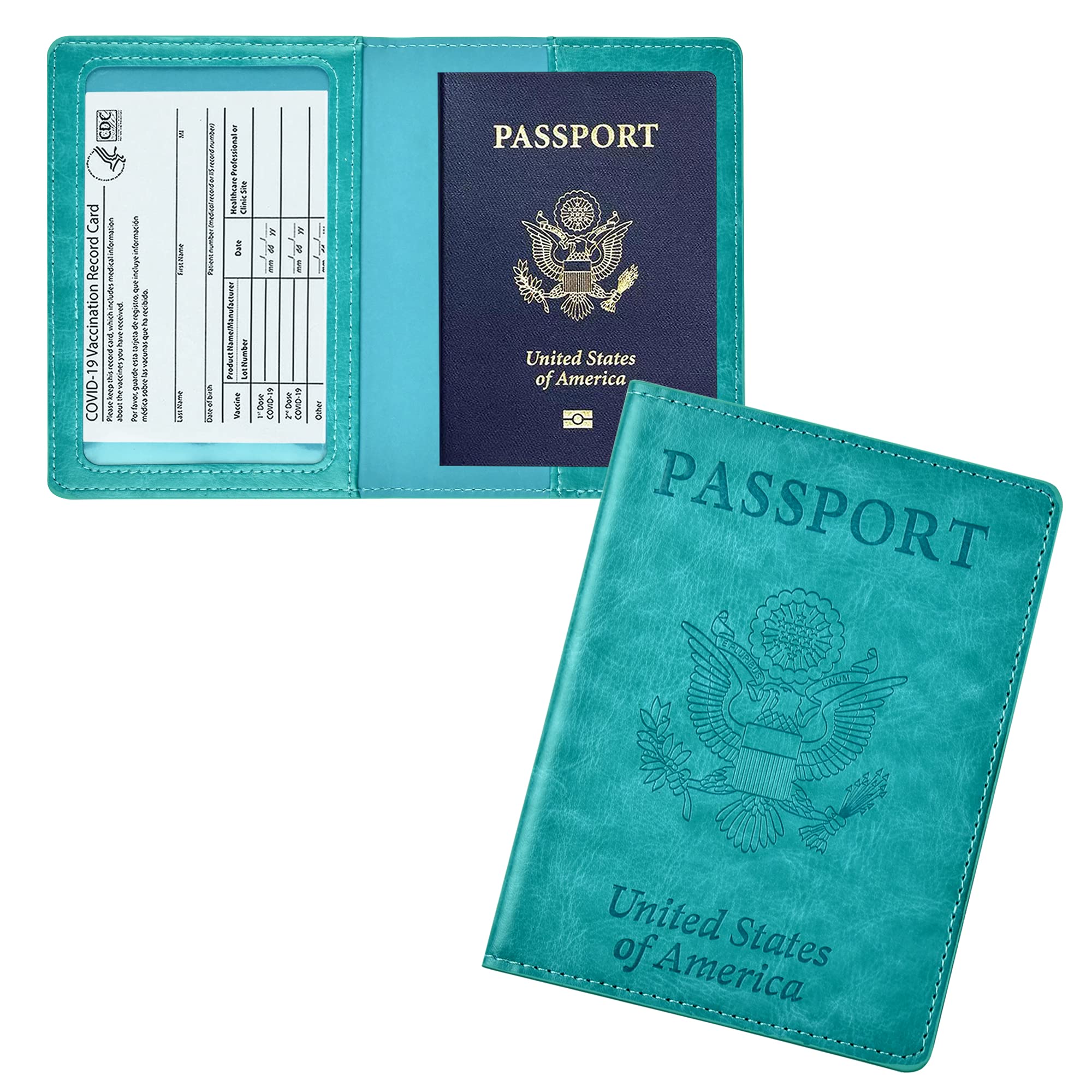 Doulove Passport and Vaccine Card Holder Combo, Upgrade Passport Holder