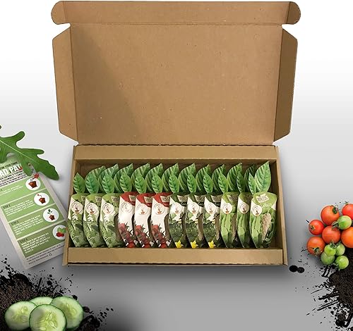Vegtrug Kit de vainas de semillas, verduras para ensalada, semillas sin OMG con vainas de semillas totalmente biodegradables, contiene semillas de