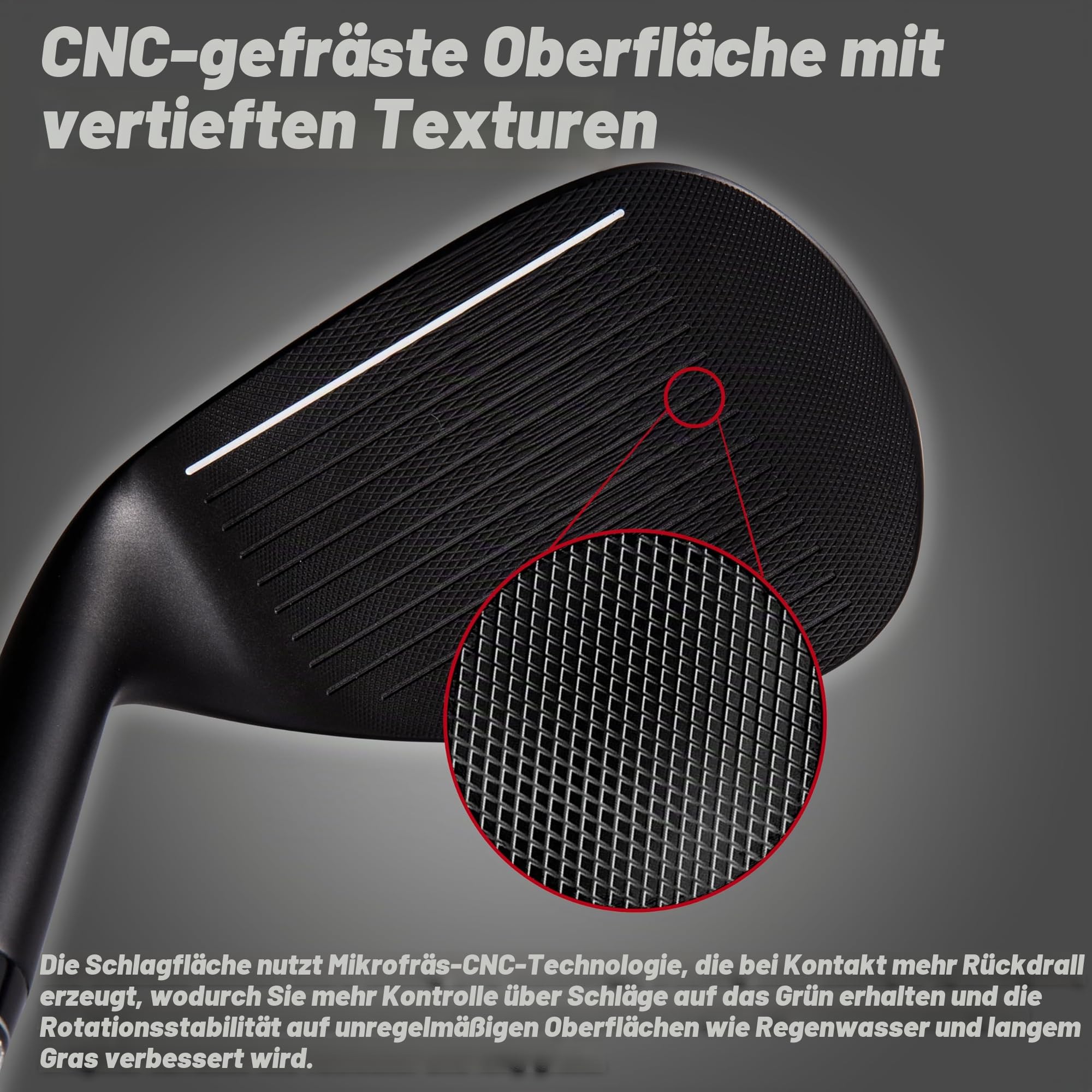 PGM 72 Grad Premium Sand Wedge, Lob Wedge für Männer & Frauen - CNC Textured - Bunker Buster Escape Bunkers and Save Strokes Around The Green-High Loft Golf Club