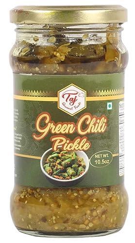 TAJ Gourmet - Pepinillo de chile verde, (pepinillo de Chile), 300g (10.5oz)