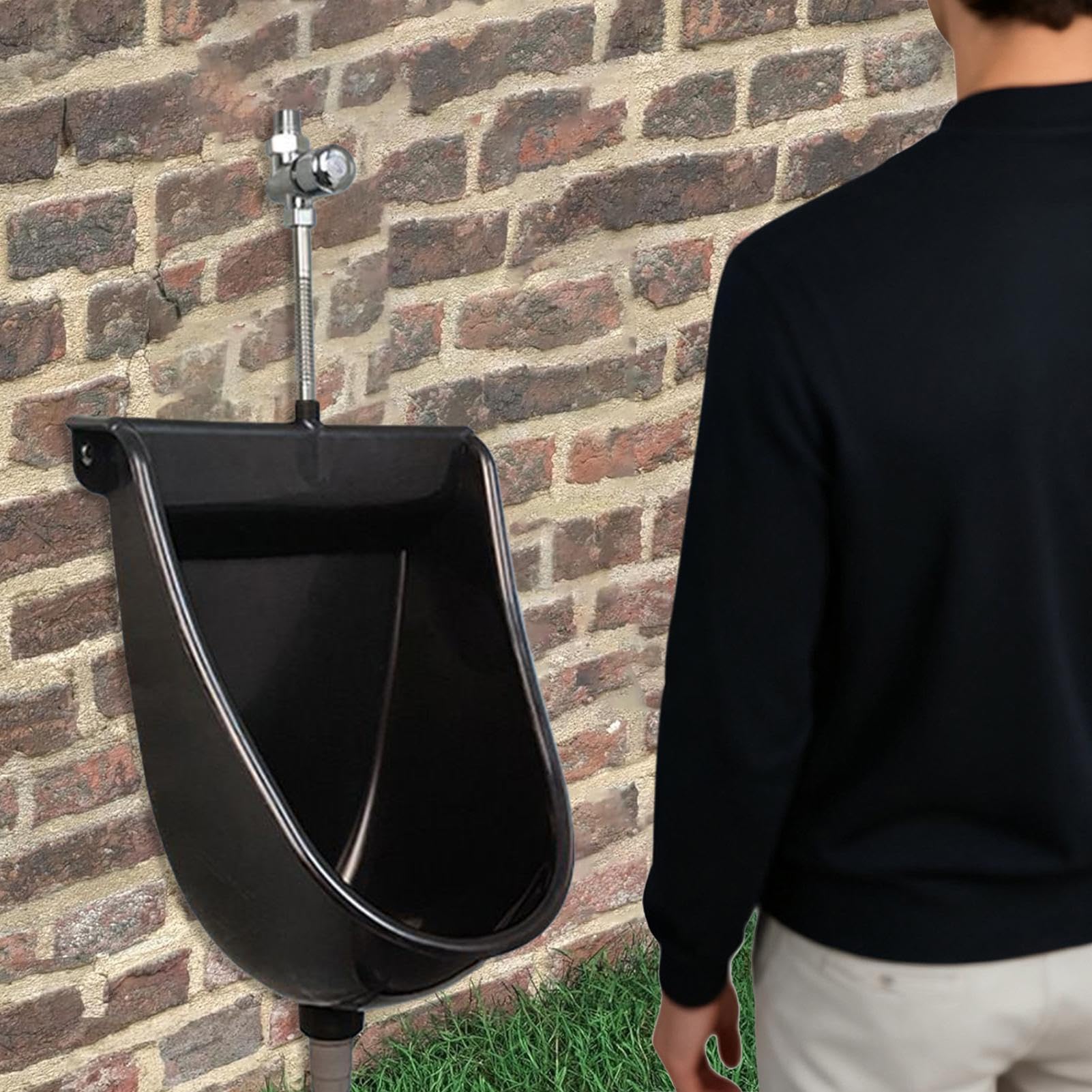 Urinal WC Für Männer - Urinal Für Männer Mit Spülsystem | Mit Wandhalterung | Outdoor, Schlafsaal, Garten, Apartment, Vater, Freund