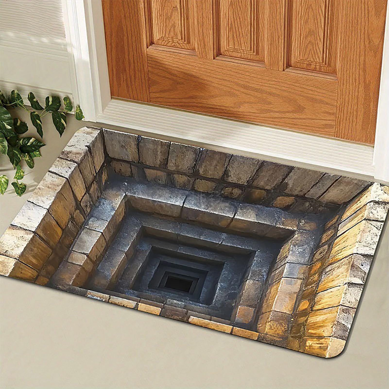 Avsmgp A Vsmgp 3D Vortex Rugs Optical Illusion, Personality Nd Creativity Carpet- Soft Non-Slip Front Door Mat Indoor- For Bathroom, Shower, Tub, Sink, Toilet, Entry Way, Indoor Doormat,,50 * 80Cm