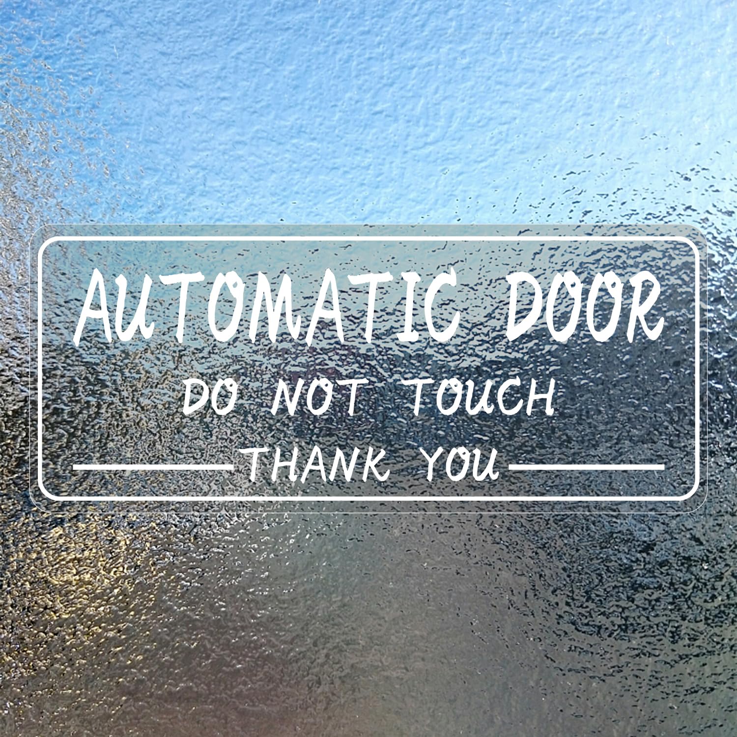 Autocollant pour porte coulissante automatique de 25,4x10,2 cm