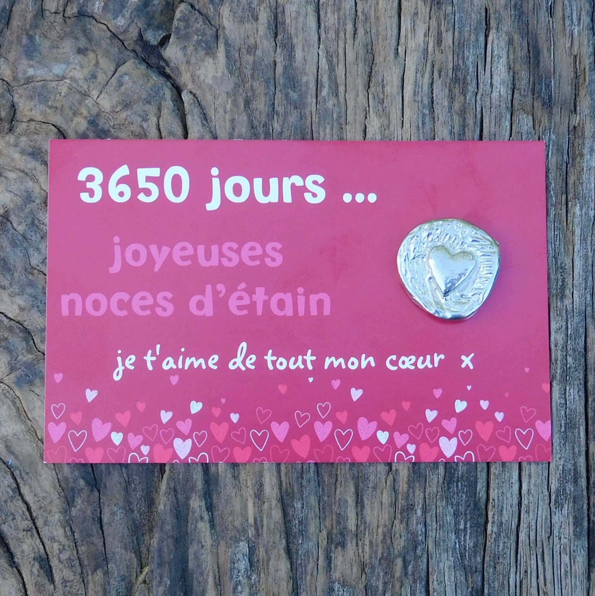 Les Étains de Jumilhac Porte-Bonheur Coeur, Estampillé du Mot Love