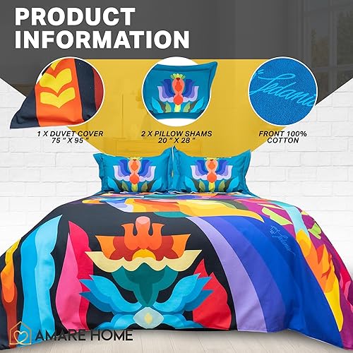 Miniatura 2 de Juego de funda nórdica para cama de inspiración colombiana, suave, ligera, estética, transpirable, diseño reversible en algodón y terciopelo, 1