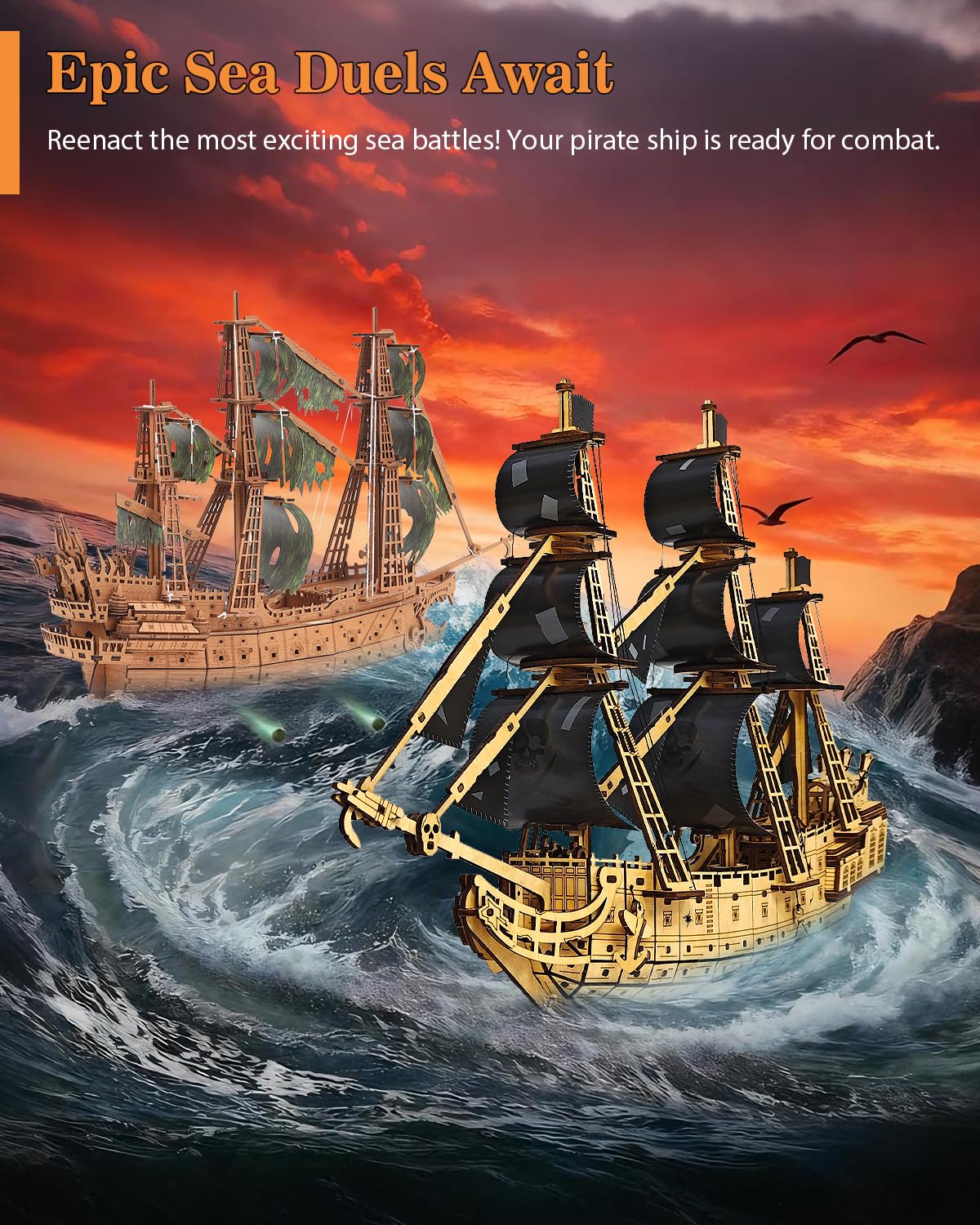 Amazon.com: Pirate Ship 3D Wooden Puzzle for Adults - Ideal