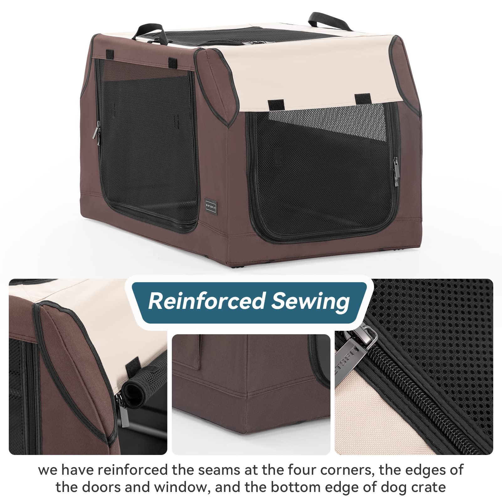 View of Snapklik.com : PETSFIT Soft Sided Dog Crate, Portable Dog Crate- 30 ...