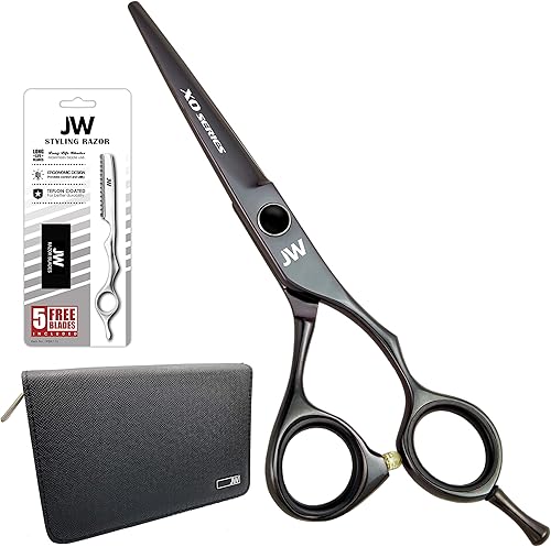 JW XO - Juego de maquinilla de afeitar profesional y maquinilla de afeitar (6.0 pulgadas para mano derecha)