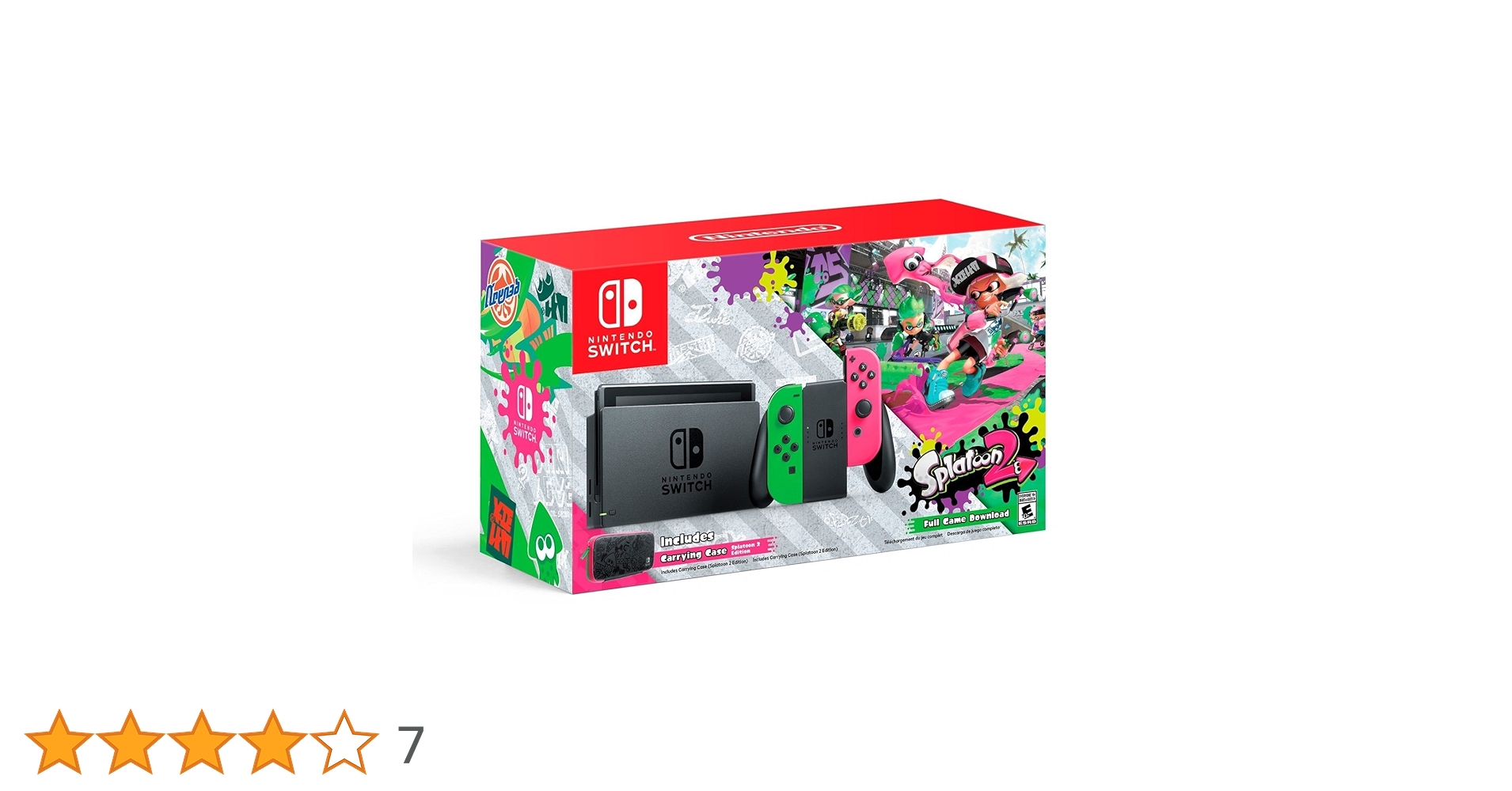 Nintendo Switch Lite ピンク + Splatoon 2 Nintendo Switch with Splatoon 2 - Neon Green/Neon Pink Joy-Cons