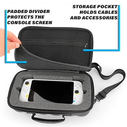 Miniatura 4 de CASEMATIX Travel Case Compatible with Logitech G Cloud Gaming Handheld Console and Portable Handheld Gaming Accessories - Durable Exterior,