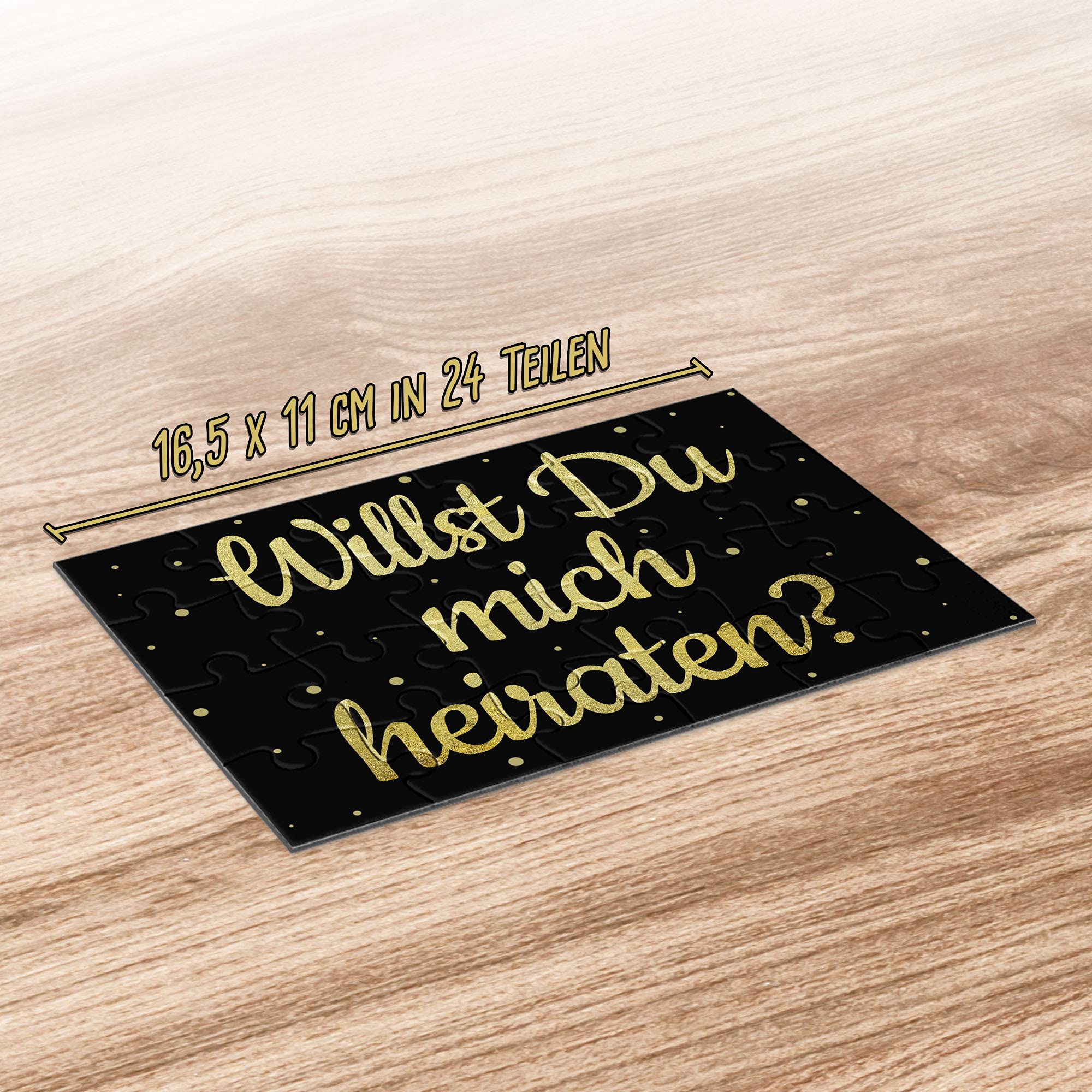 Heiratsantrag Puzzle 'Willst Du Mich Heiraten?' - A4, 70 Teile, Mit Deutsch/englisch Text