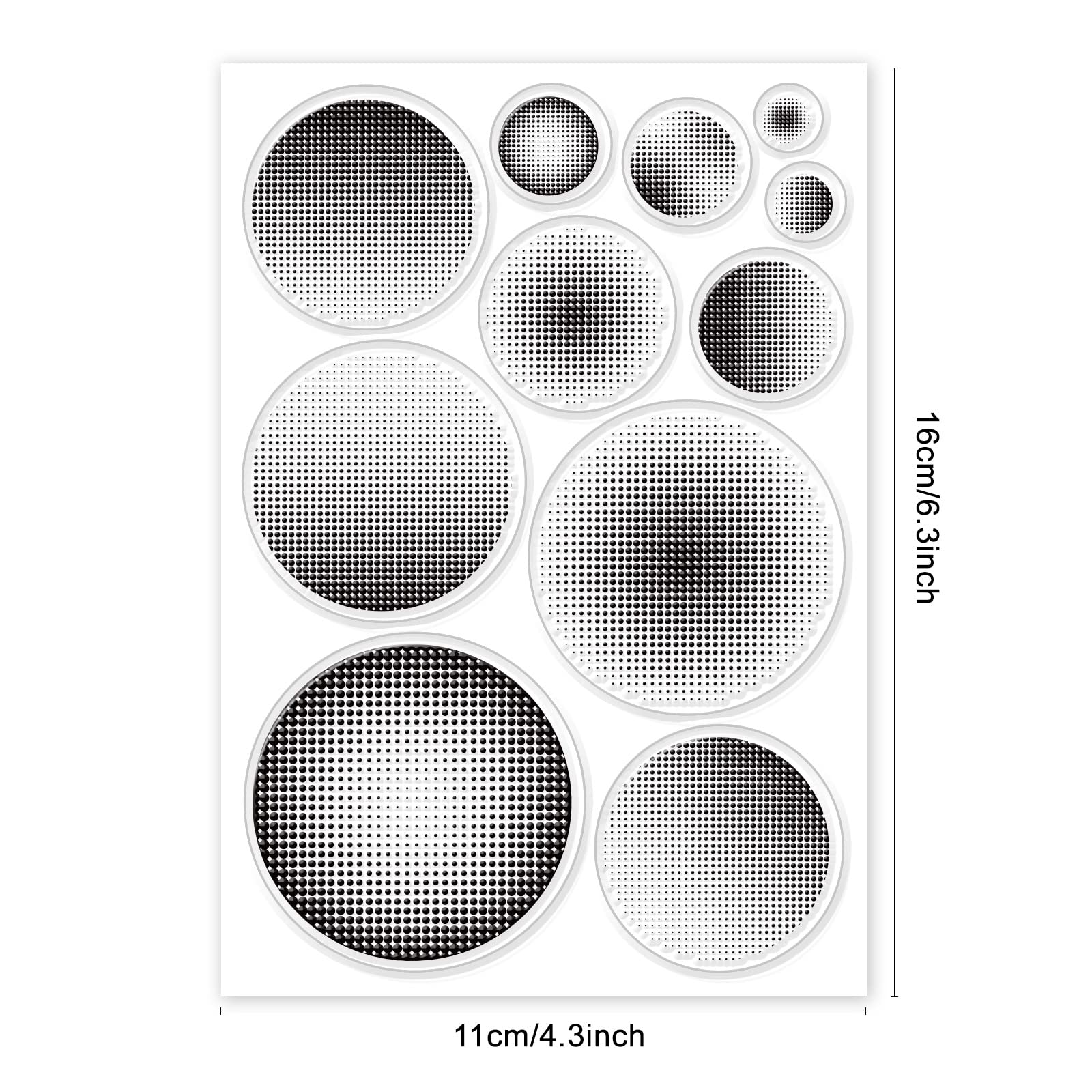 GLOBLELAND polymère Gradient Round Dot Background Silicone polymère Sceaux pour