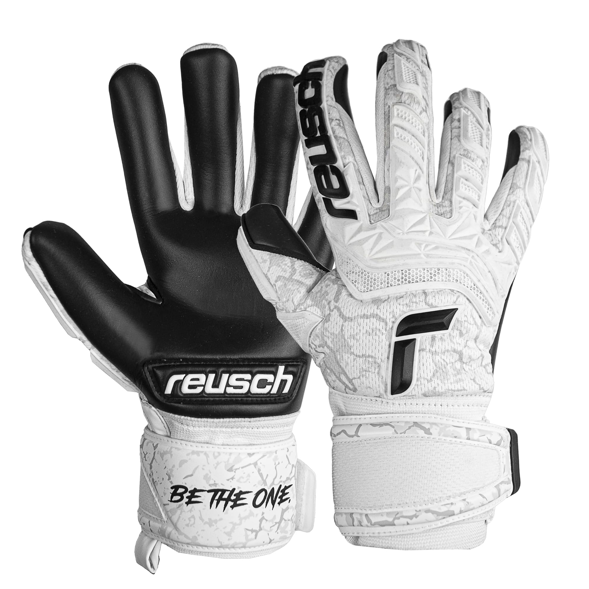 Reusch Torwarthandschuhe Herren Erwachsene | langlebiger Grip & präzise Passform | atmungsaktiv | für Training & Spiel | Kunstrasen, Naturrasen & Hartplatz | Größe 7,5-11 | Attrakt Freegel Infinity