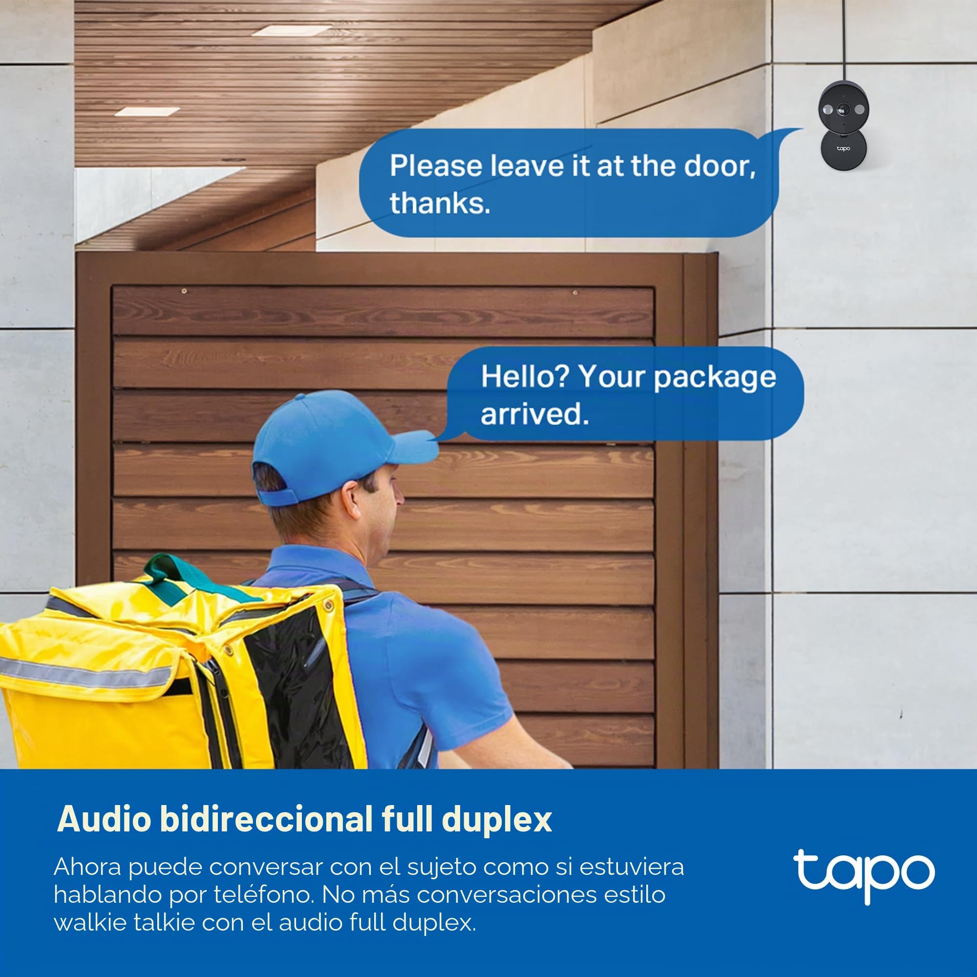 Tapo by TP-Link 2K QHD Cámara de Seguridad Interior/Exterior, visión Nocturna a Color, detección Gratuita de Personas/Mascotas/vehículos, Monitor de bebé, Almacenamiento Local/en la Nube, IP66, Doble