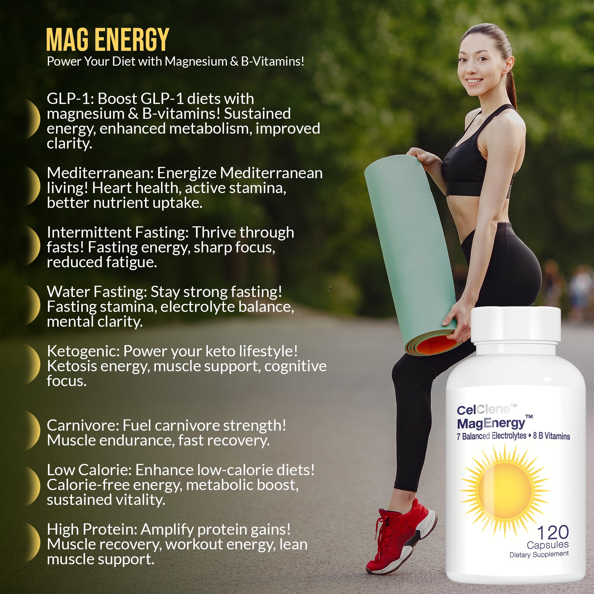 Amazon.com: CELCLENE MagEnergy 7 Electrolytes, 8 Super B Vitamins, High Magnesium, High Methyl B12, Methyl Folate, D3/K2, Biotin, Zinc for Hydration, L-Theanine, Choline, Green Tea, Ginger Extracts : Health & Household Amazon.com: CELCLENE MagEnergy 7 Electrolytes, 8 Super B Vitamins, High Magnesium, High Methyl B12, Methyl Folate, D3/K2, Biotin, Zinc for Hydration, L-Theanine, Choline, Green Tea, Ginger Extracts : Health & Household