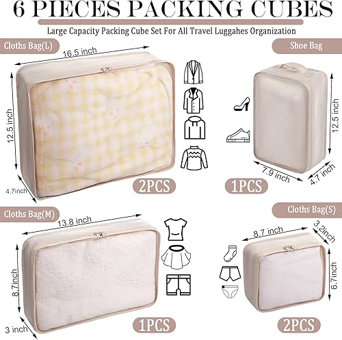 Miniatura 2 de Shappy Juego de 12 cubos de equipaje organizadores de equipaje, bolsas de equipaje de viaje, maletas, organizadores de equipaje con bolsa