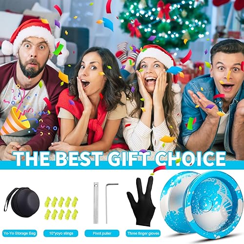 Miniatura 5 de WATIEOBOO Yoyo profesional responsivo, truco de ADN para niños y adultos, Yoyos de metal principiantes que no responden para adultos, jugador