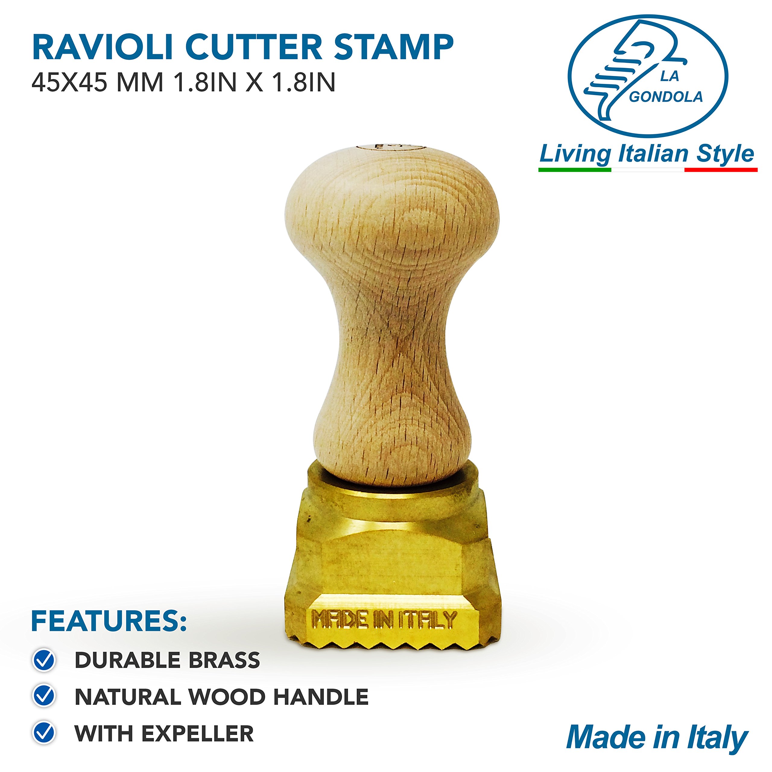 Imperia Bundle Sfogliatrice Manuale Professionale - in Acciaio, Macchina per La Pasta Robusta ed Affidabile e 2 Stampi Ravioli Tagliapasta in Ottone e Legno Naturale Made in Italy