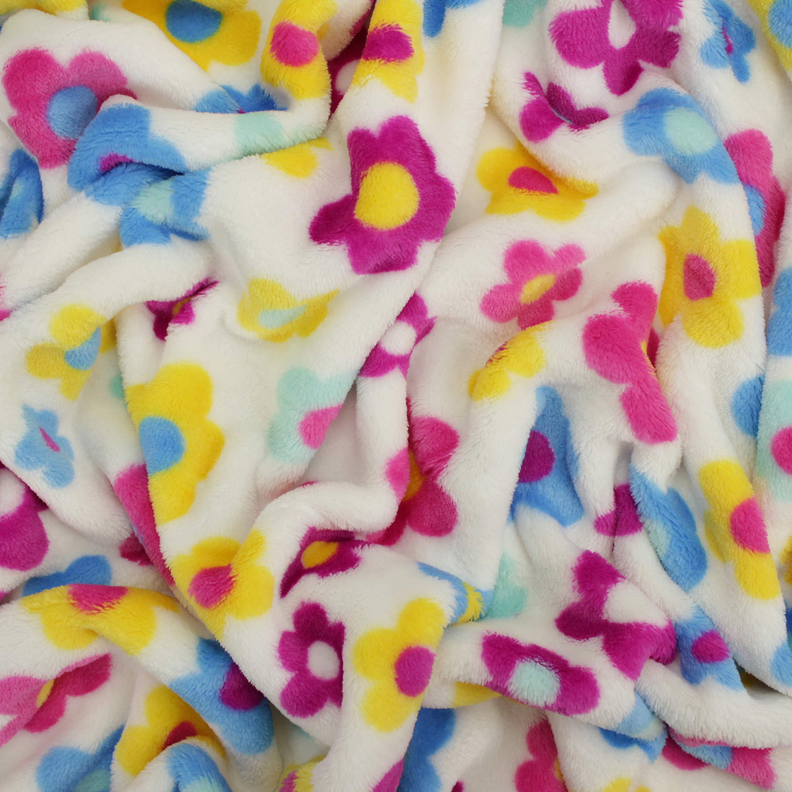 TELA CORALINA ESTAMPADA ANCHO 150cm POR METRO (FLORES HIPPIE, 5 METROS)