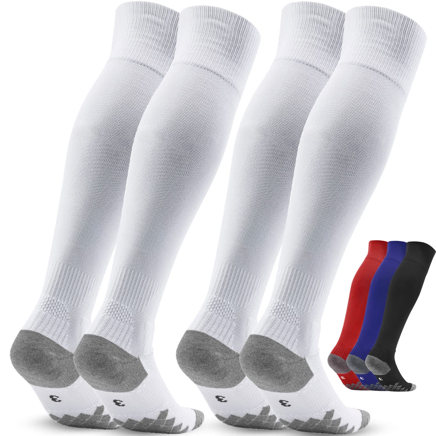 Northdeer Fußballsocken Kinder Herren Stutzen 2 Paar - Fußballstutzen Stutzenstrumpf EU 27-46 – Sportsocken Trainingssocke Sockenstutzen - für Fußball, Laufen, Training